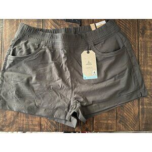 PrAna Women's Size 14, dark gray, 3" Inseam Stretch Shorts Sustainable